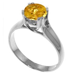 ALARRI 1.1 Carat Sterling Silver Solitaire Ring Natural Citrine