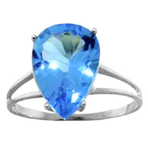 ALARRI 5 Carat Sterling Silver Lead Me To You Blue Topaz Ring