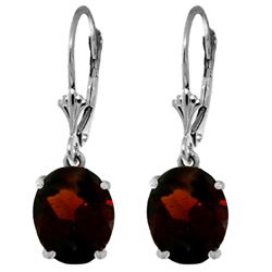 ALARRI 6.25 Carat Sterling Silver Winter Firelight Garnet Earrings