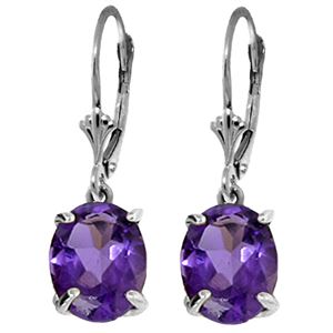 ALARRI 6.25 Carat Sterling Silver This Is Real Amethyst Earrings