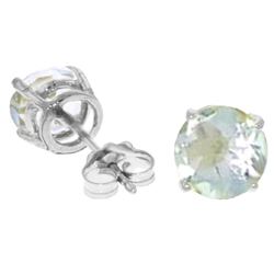 ALARRI 3.1 Carat Sterling Silver Stud Earrings Natural Aquamarine