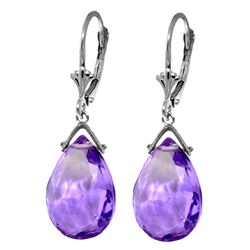 ALARRI 10.2 Carat Sterling Silver Heart Set On You Amethyst Earrings