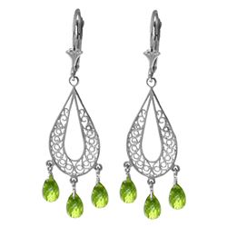 ALARRI 3.75 Carat Sterling Silver Watching Casablanca Peridot Earrings