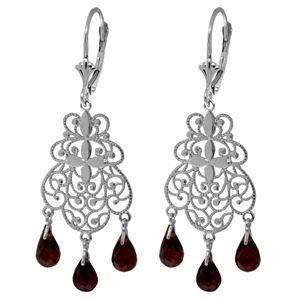 ALARRI 3.75 CTW Sterling Silver Nothing Fails Garnet Earrings