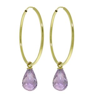 ALARRI 4.5 CTW 14K Solid Gold Margherita Amethyst Earrings