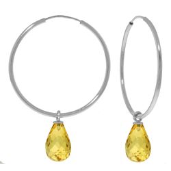 ALARRI 4.5 CTW 14K Solid White Gold Lingering Echo Citrine Earrings