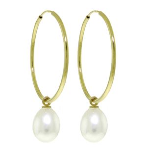 ALARRI 8 Carat 14K Solid Gold Margherita Pearl Earrings