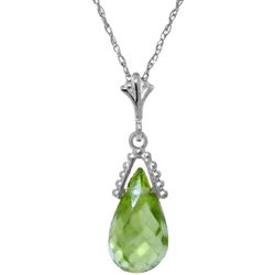 ALARRI 2.25 Carat Silver Necklace Natural Briolette Peridot