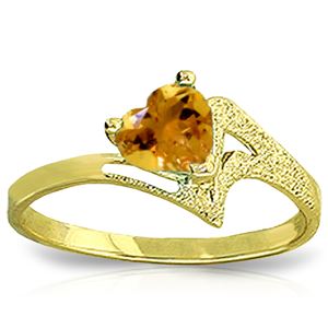 ALARRI 0.95 Carat 14K Solid Gold Rainbow's Way Citrine Ring