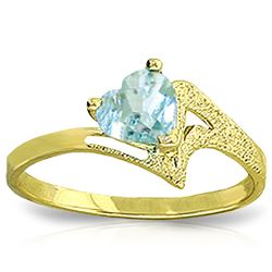 ALARRI 0.95 Carat 14K Solid Gold Take A Break Aquamarine Ring