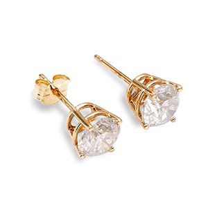 ALARRI 0.5 Carat 14K Solid Gold Stud Earrings 0.50 Carat Natural Diamond