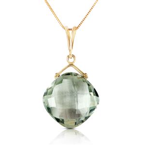 ALARRI 8.75 Carat 14K Solid Gold Distant Lover Green Amethyst Necklace