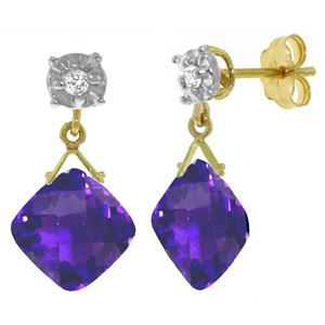 ALARRI 17.56 Carat 14K Solid Gold Where We Reside Amethyst Earrings