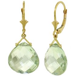 ALARRI 17 CTW 14K Solid Gold East Village Green Amethyst Earrings