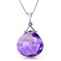 ALARRI 8.5 CTW 14K Solid White Gold Camilla Amethyst Necklace