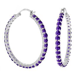 ALARRI 6 Carat 14K Solid White Gold Portia Amethyst Earrings