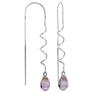 ALARRI 3.3 CTW 14K Solid White Gold Love Complexion Amethyst Earrings