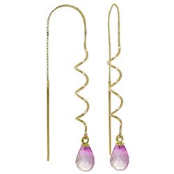 ALARRI 3.3 CTW 14K Solid Gold Love Is Not A Dream Pink Topaz Earrings