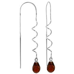 ALARRI 3.3 Carat 14K Solid White Gold Breathless Seconds Garnet Earrings