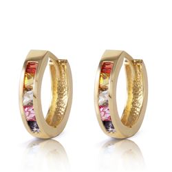 ALARRI 1.3 CTW 14K Solid Gold Fusion Sapphire Earrings