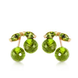 ALARRI 2.9 CTW 14K Solid Gold Cherry Crush Peridot Earrings