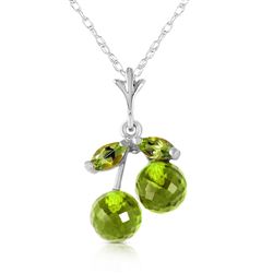 ALARRI 1.45 CTW 14K Solid White Gold I Care Peridot Necklace