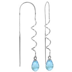 ALARRI 3.3 Carat Sterling Silver First In Line Blue Topaz Earrings