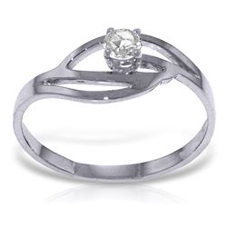 ALARRI 0.15 Carat 14K Solid White Gold Ring 0.15 Carat Natural Diamond