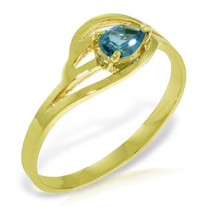 ALARRI 0.3 CTW 14K Solid Gold Barefoot Dance Blue Topaz Ring