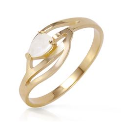 ALARRI 0.15 Carat 14K Solid Gold Ring Natural Opal