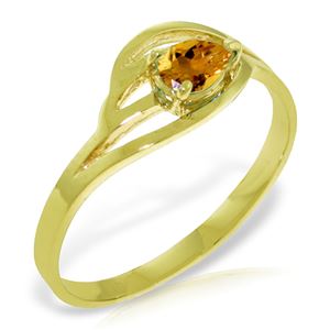 ALARRI 0.3 CTW 14K Solid Gold Brave Eyes Citrine Ring