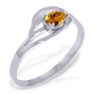 ALARRI 0.3 CTW 14K Solid White Gold Fair Lady Citrine Ring