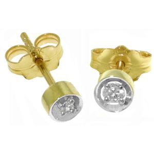 ALARRI 0.03 Carat 14K Solid Gold Eye Of The Befolder Diamond Earrings