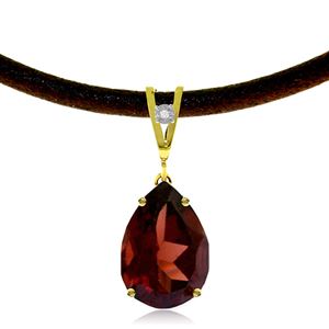 ALARRI 6.01 Carat 14K Solid Gold Magnitude Garnet Diamond Necklace