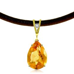 ALARRI 6.01 Carat 14K Solid Gold Rapture Citrine Diamond Necklace