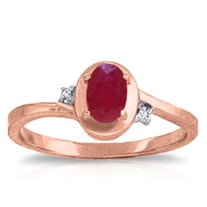 ALARRI 0.51 CTW 14K Solid Rose Gold Atlantis Ruby Diamond Ring