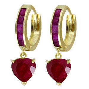 ALARRI 3.65 CTW 14K Solid Gold Sicily Ruby Earrings