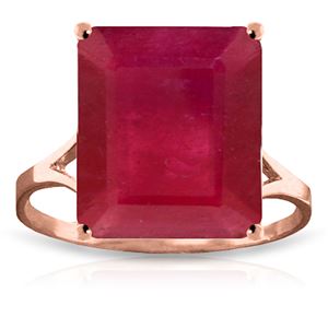ALARRI 7.5 Carat 14K Solid Rose Gold Ring Natural Octagon Ruby