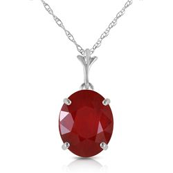 ALARRI 3.5 CTW 14K Solid White Gold Melting Into Union Ruby Necklace