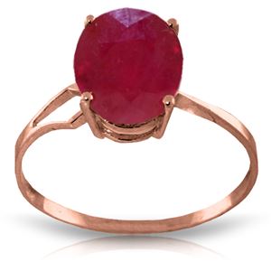 ALARRI 3.5 CTW 14K Solid Rose Gold Opulence Ruby Ring