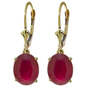 ALARRI 7 CTW 14K Solid Gold Red Explosion Ruby Earrings