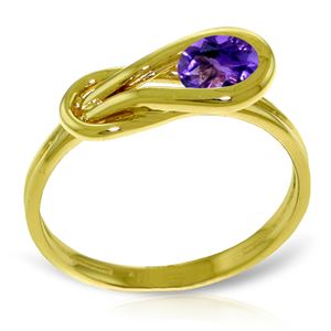 ALARRI 0.65 Carat 14K Solid Gold From This Angle Amethyst Ring