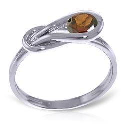 ALARRI 0.65 Carat 14K Solid White Gold Vulnerable Heart Garnet Ring