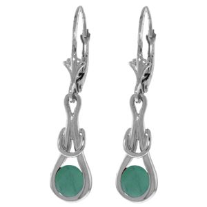 ALARRI 1.3 Carat 14K Solid White Gold Then There Was Love Emerald Earrings