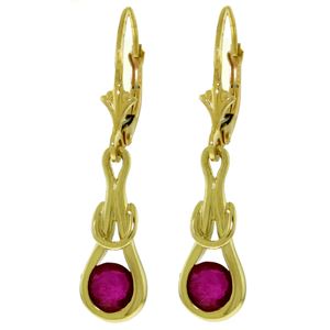 ALARRI 1.3 CTW 14K Solid Gold Elysian Ruby Earrings