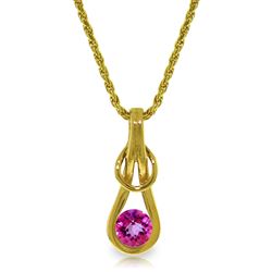 ALARRI 0.65 Carat 14K Solid Gold No Barriers Pink Topaz Necklace