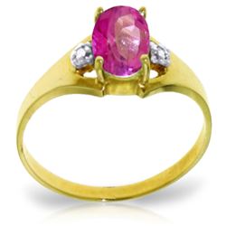 ALARRI 0.76 CTW 14K Solid Gold Dreams Don't Recede Pink Topaz Diamond Ring