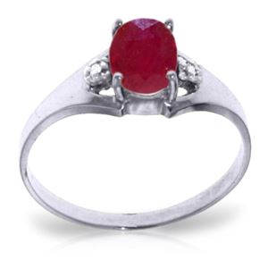 ALARRI 1.26 CTW 14K Solid White Gold Live In Joy Ruby Diamond Ring