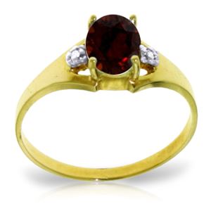 ALARRI 0.76 CTW 14K Solid Gold Dance Barefoot Garnet Diamond Ring