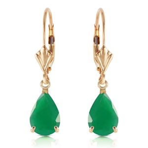 ALARRI 2 Carat 14K Solid Gold Extravaganza Emerald Earrings